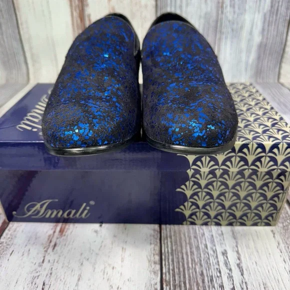 Amali Morris Royal Blue Slip-On Loafers Men’s Size 14 - Picture 3 of 9